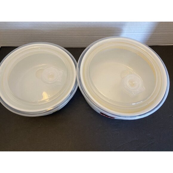 set of 2 Mickey Mouse Disney covered air tight vented soup salad serving bowls - Picture 2 of 7